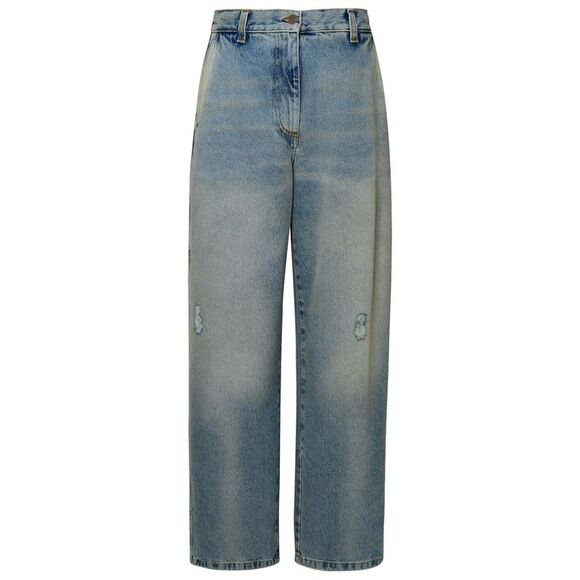 PALM ANGELS Denim - PALM ANGELS Paris Jeans In Light Blue Denim